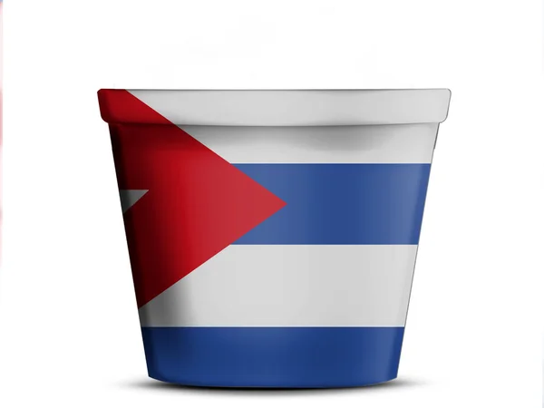 A bandeira cubana — Fotografia de Stock