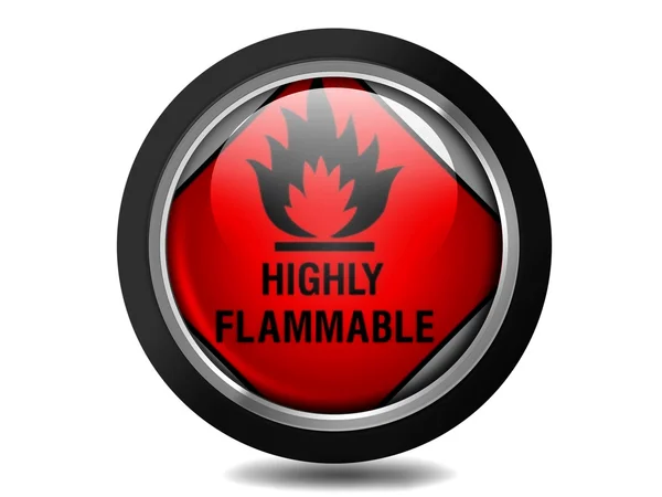 Highly flammable sign drawn on — Stock Photo, Image