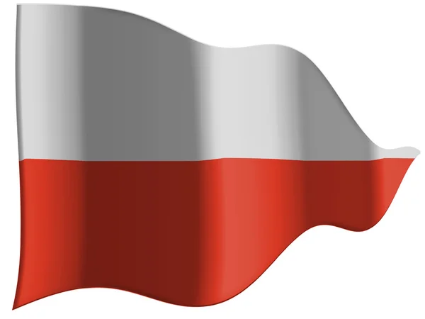 Den polska flaggan — Stockfoto