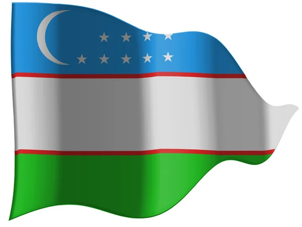 Uzbekistan flag — Stock Photo, Image