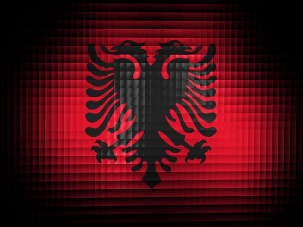 阿尔巴尼亚。阿尔巴尼亚旗 — 图库照片