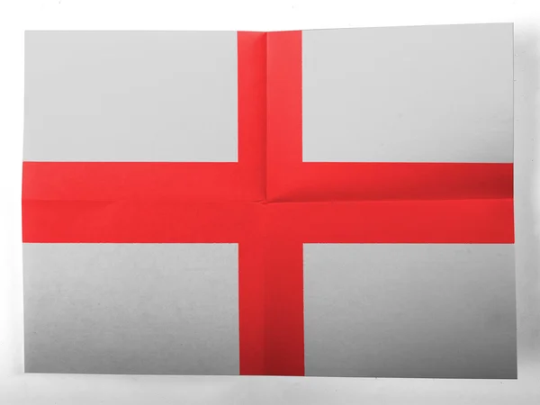 Inglaterra. Bandera inglesa pintada en hoja de papel simple — Foto de Stock