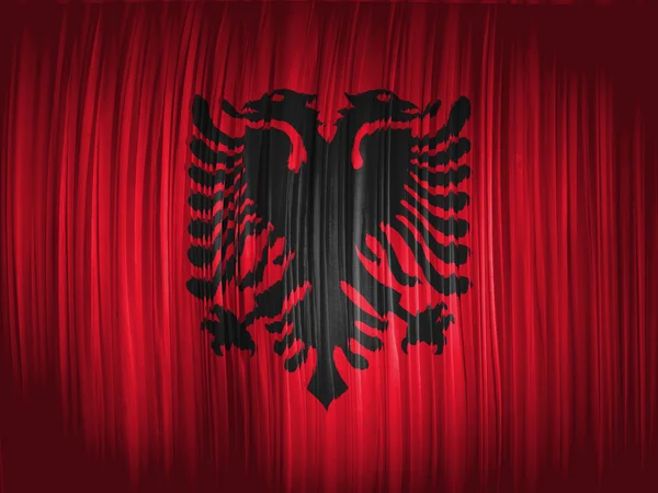 Albania. Albanian flag — Stock Photo, Image