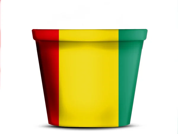 Guinejské vlajka — Stock fotografie