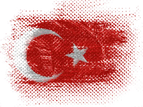 Die türkische Flagge — Stockfoto