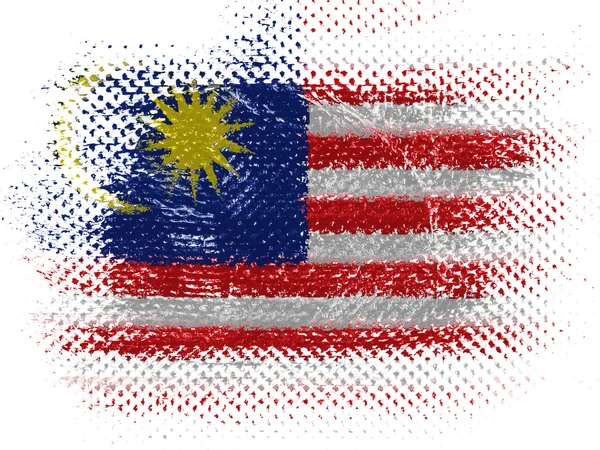 Die malaysische Flagge — Stockfoto