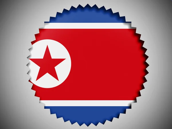 Die nordkoreanische Flagge — Stockfoto