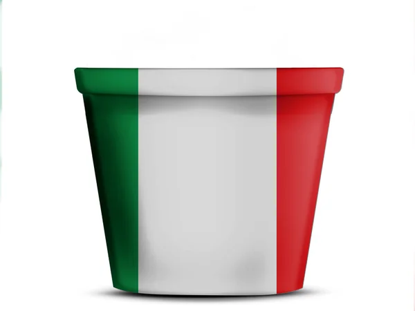 Det italienske flagget – stockfoto