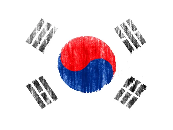 Sydkoreas flagga — Stockfoto
