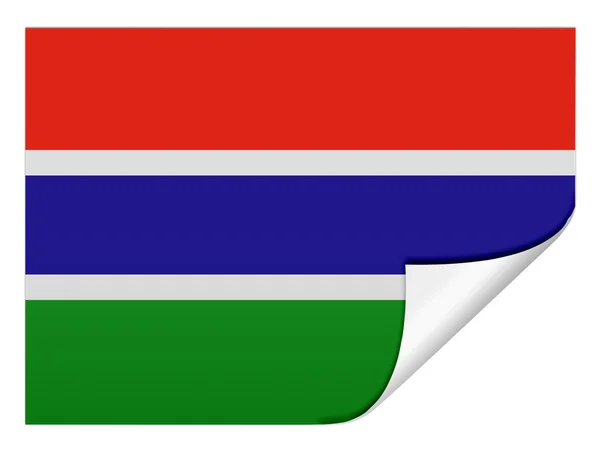 La bandiera del Gambia — Foto Stock