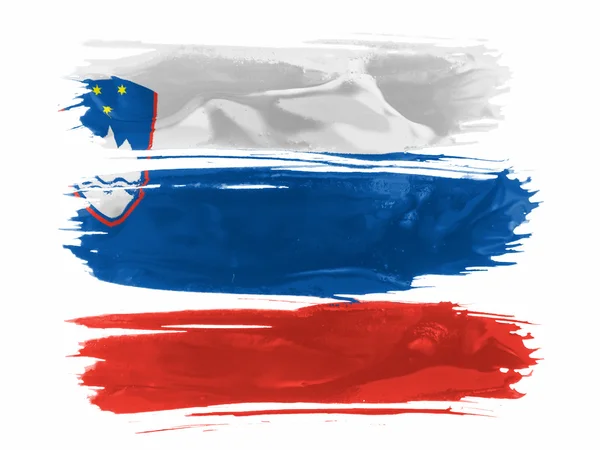 Slovenias flagg – stockfoto