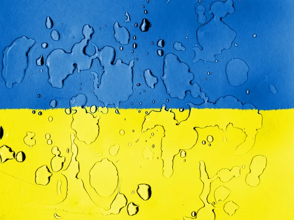 Die ukrainische Flagge — Stockfoto