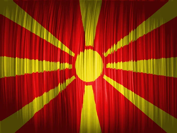 Macedonia Bandera —  Fotos de Stock