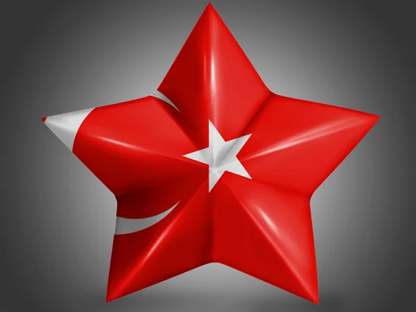La bandera turca — Foto de Stock