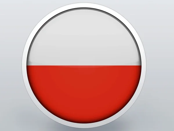 A Lengyel zászló — Stock Fotó