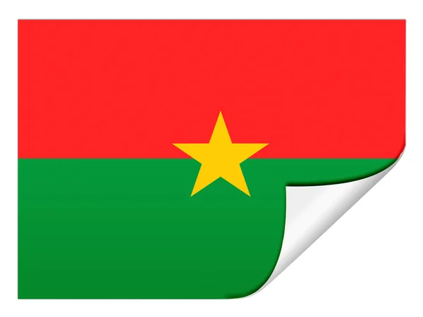 Burkina Fasos flagga — Stockfoto