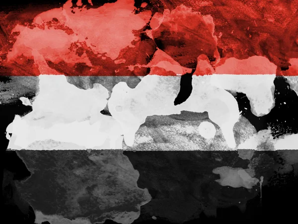 La bandera yemení — Foto de Stock