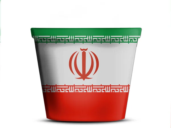 A bandeira iraniana — Fotografia de Stock