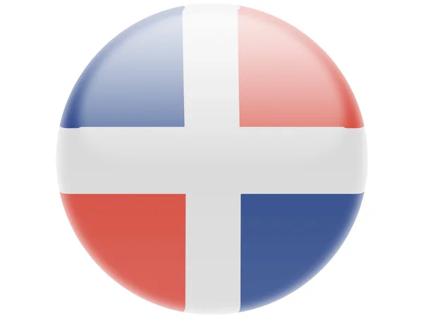Die Flagge der Dominikanischen Republik — Stockfoto