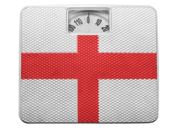 England. English flag painted on balance — Stock Photo, Image