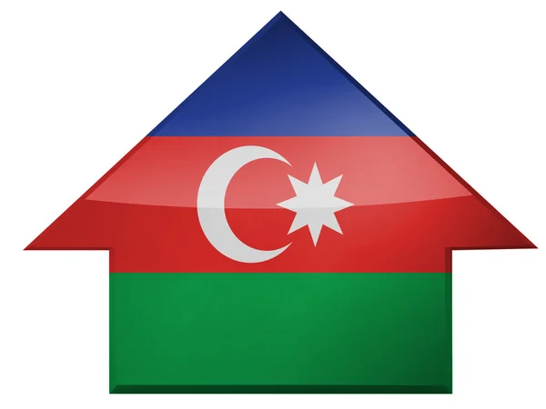 Die azerbaidschanische Flagge — Stockfoto