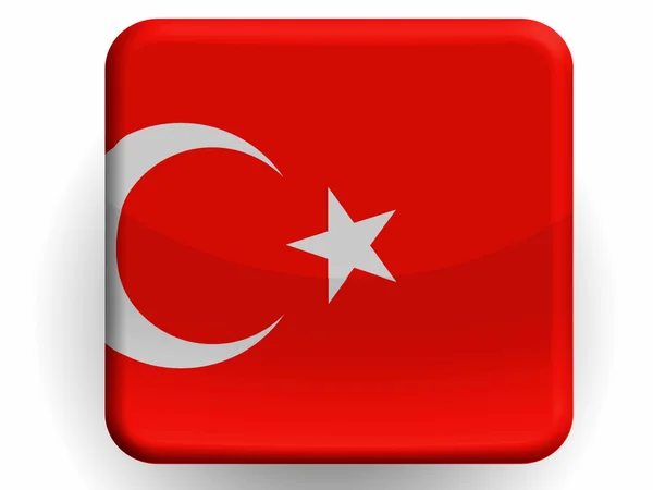 Die türkische Flagge — Stockfoto