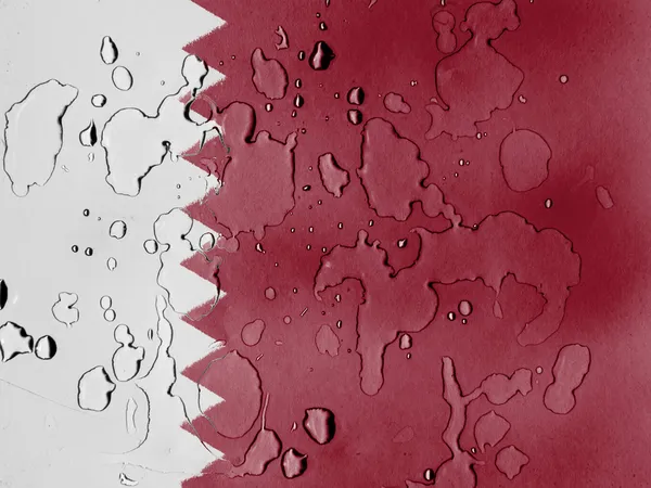 La bandiera del Qatar — Foto Stock