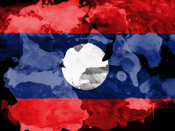 De Laotiaanse vlag — Stockfoto