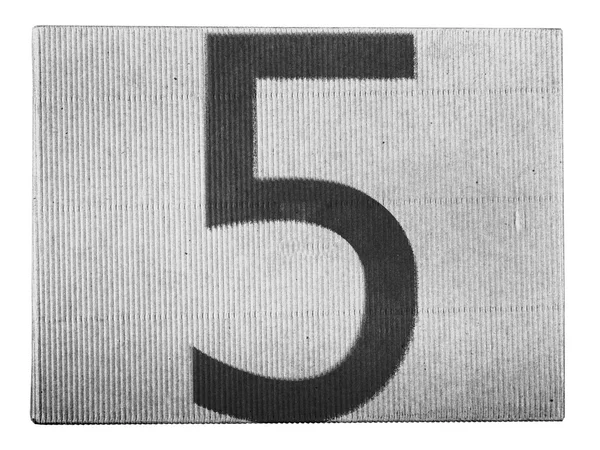 5 Five painted on carton box — Stock Photo, Image