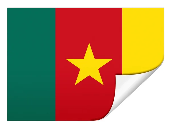 Die kamerunische Flagge — Stockfoto