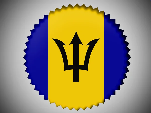 Barbados. Barbadian flag — Stock Photo, Image