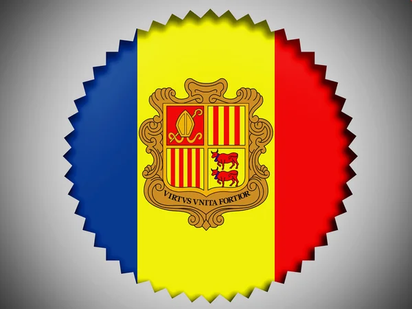 Andorra flagga — Stockfoto