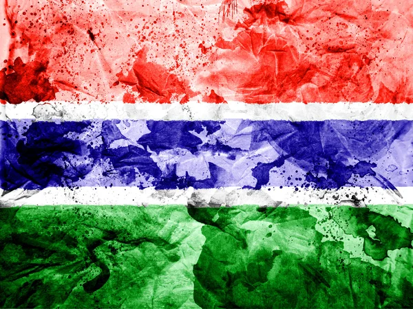 De vlag van gambia — Stockfoto