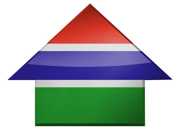 La bandera de Gambia — Foto de Stock