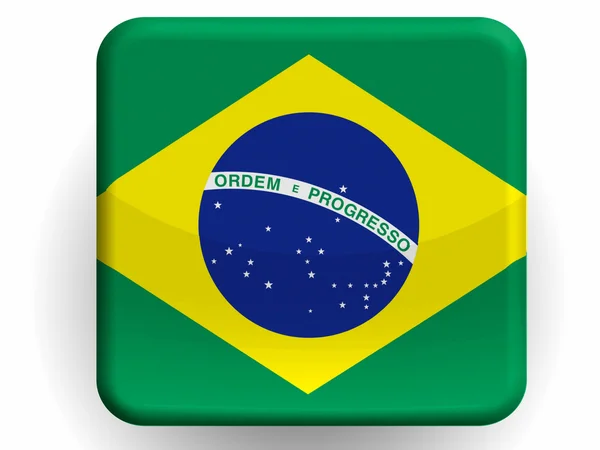 Det brasilianske flagget – stockfoto