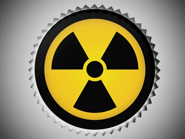 Nuclear radiation symbol painted on — Stock Photo, Image