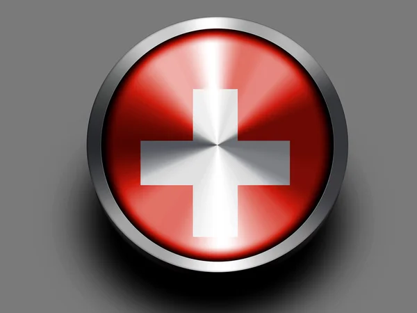 Det schweiziske flag - Stock-foto