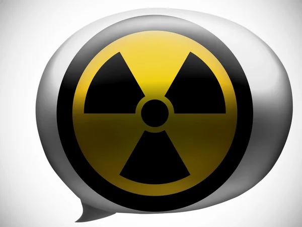 Radioaktiv strålning symbol målad på — Stockfoto