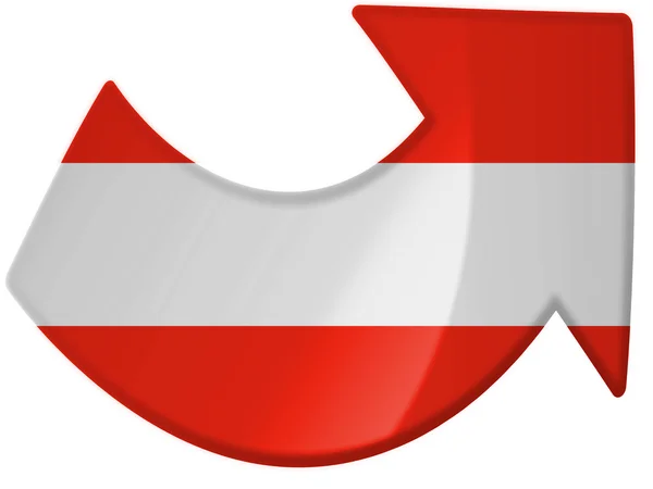 The Austrian flag — Stock Photo, Image