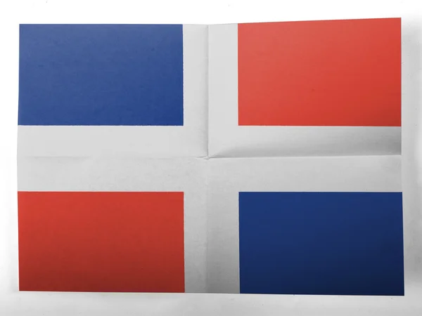 De vlag van de Dominicaanse Republiek — Stockfoto