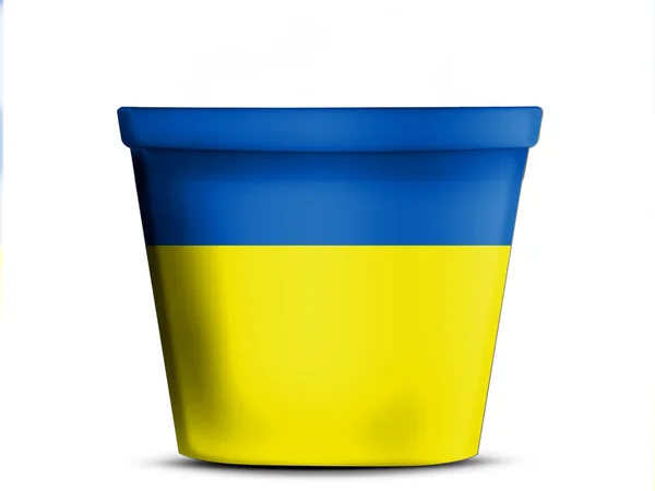 Die ukrainische Flagge — Stockfoto