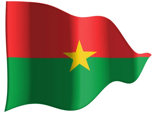 Flaga Burkina faso — Zdjęcie stockowe