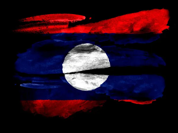 De Laotiaanse vlag — Stockfoto