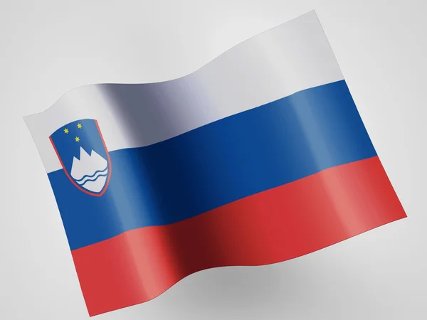 Sloveniens flagga — Stockfoto