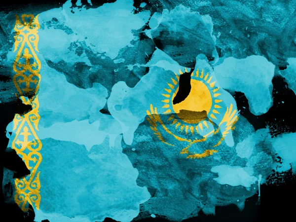 Flaga Kazachskiej — Zdjęcie stockowe