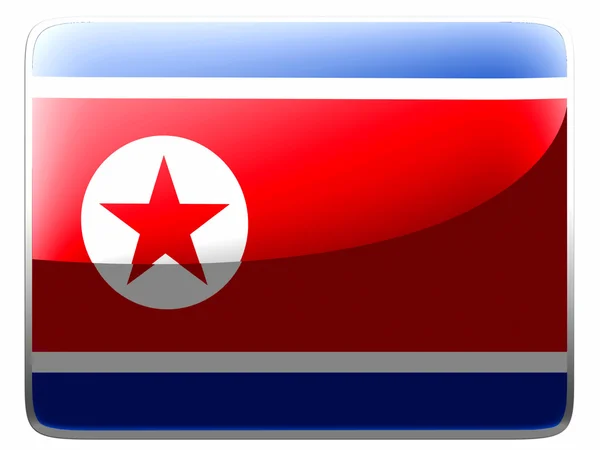 Die nordkoreanische Flagge — Stockfoto