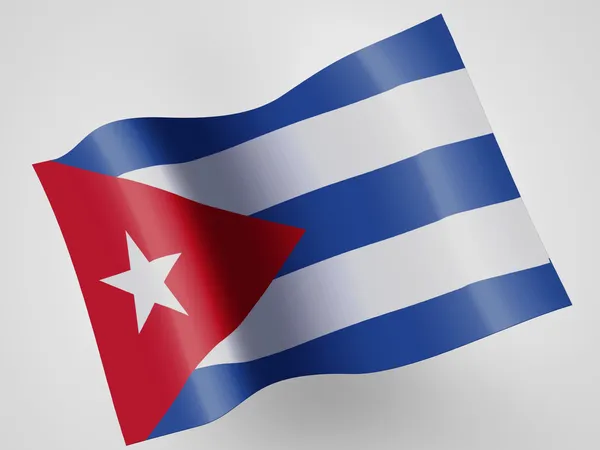 A bandeira cubana — Fotografia de Stock