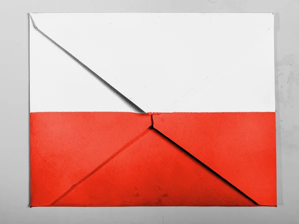 Den polska flaggan — Stockfoto