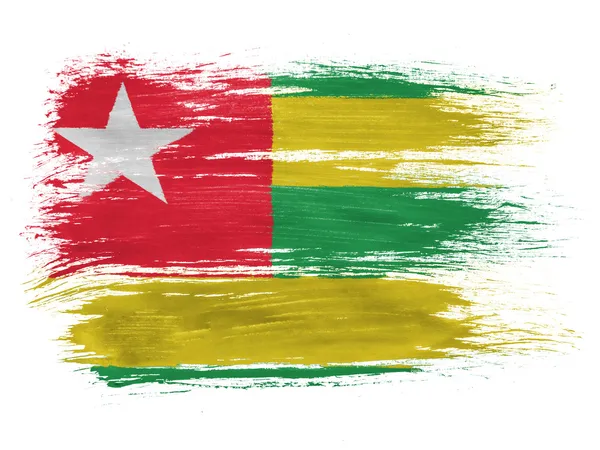 Togo flagga på vit bakgrund — Stockfoto