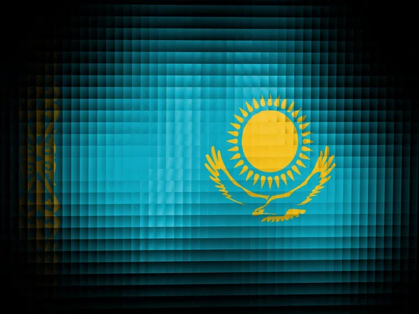 The Kazakh flag — Stock Photo, Image